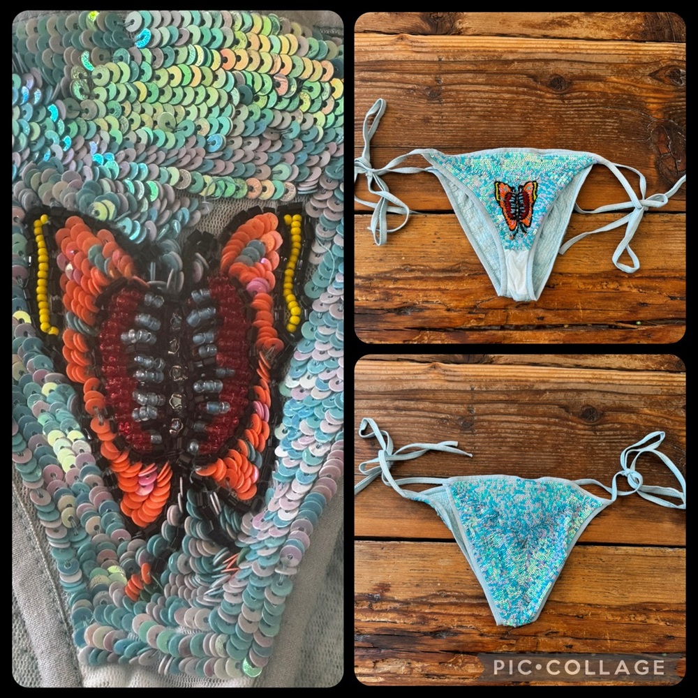 Sequins Butterfly Bathing Suit Bottom